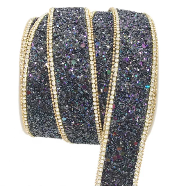 L189 2.7cm Iron On Rhinestone Trim Strass Rhinestone Trim Rhinestone