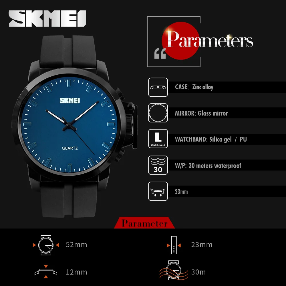 Fashion big dial SKMEI 1208 leather watch strap stainless steel back gifts for men cool wristwatches.jpg