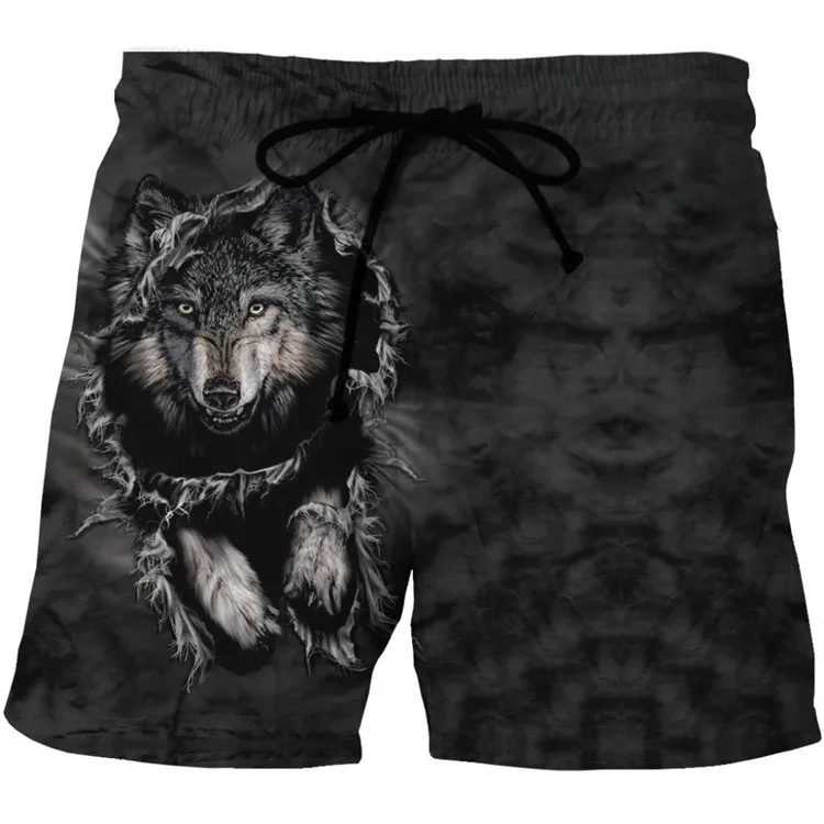 

Wholesale Custom Swim Shorts Print Trunks 100% Polyester Summer Men's Beach Wear, Customized color