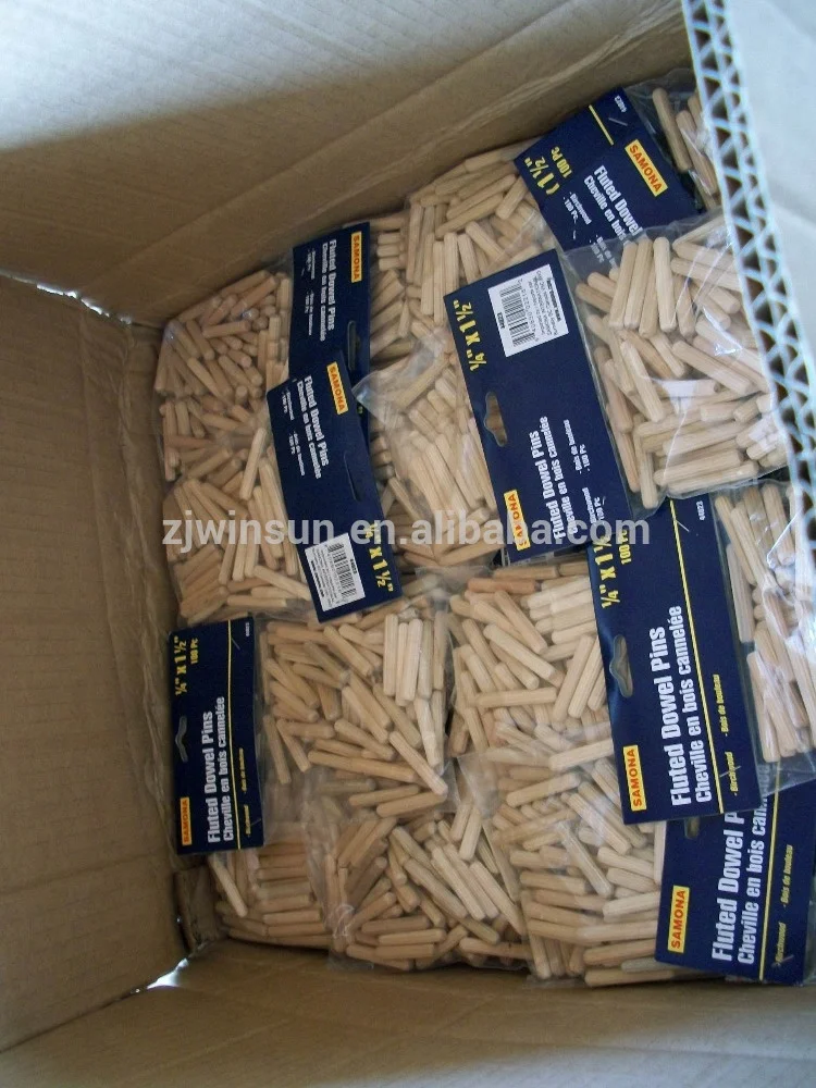 Solid Wood Birch Beech Maple Oak Dia. 5/16" 1/4" 3/8" British Standard Wooden Straight Grooved