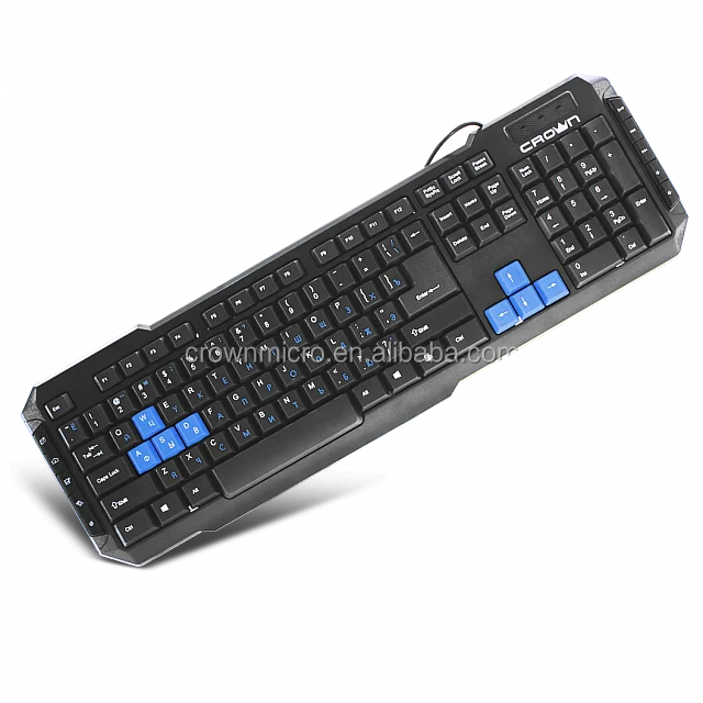 2016 Crown Micro Brand hot sale cheap Wired Multimedia Desktop Keyboard for PC