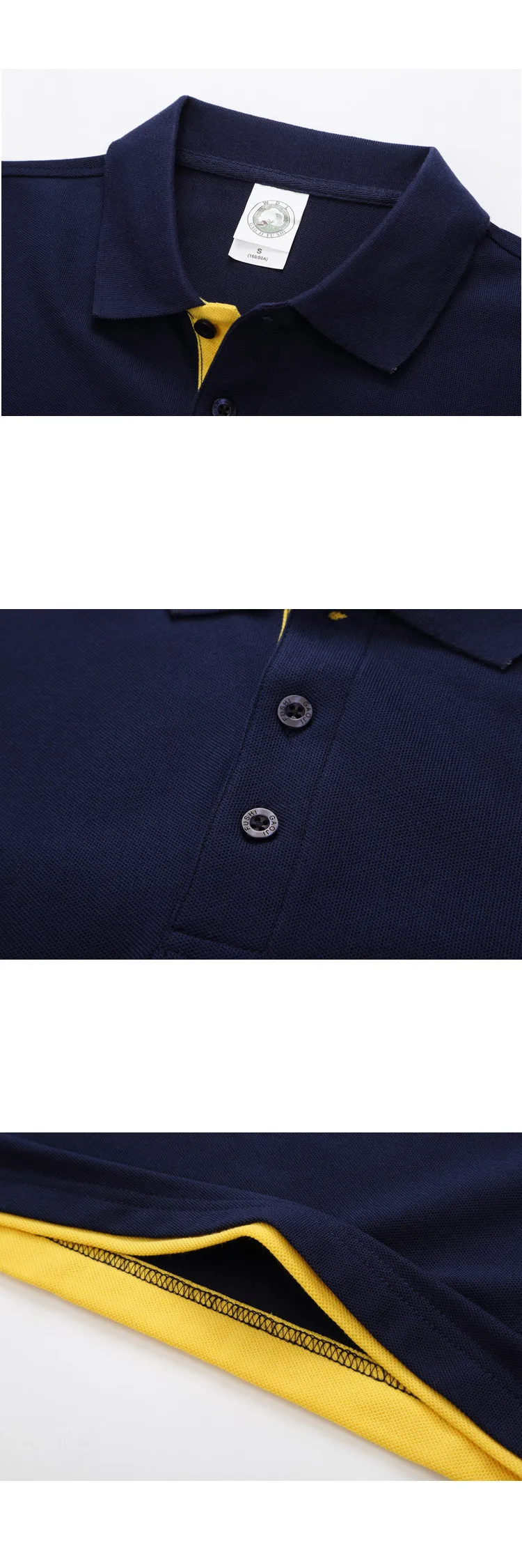 Different color collar polo shirt sewing machine