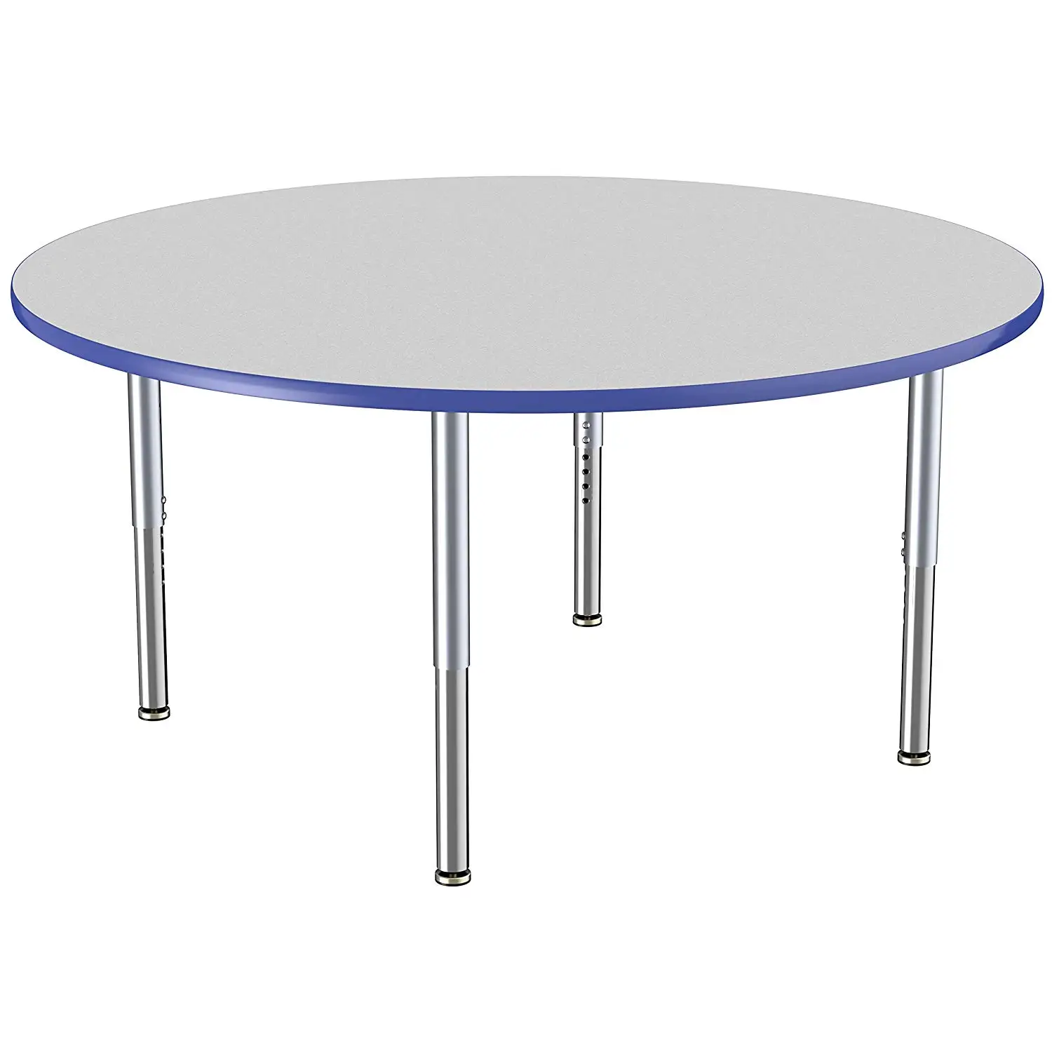 Adjustable Height 19-30 inch Maple//Yellow ECR4Kids Mesa Premium 24 x 48 Half Round School Activity Table Standard Legs w// Swivel Glides