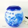 Luxury Chinese Antique Home Decoration Blue And White Large Tall Football Cloisonne Glass Vase Wholesale