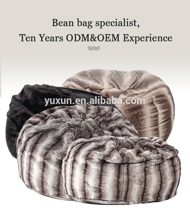 big fuzzy bean bag chair 