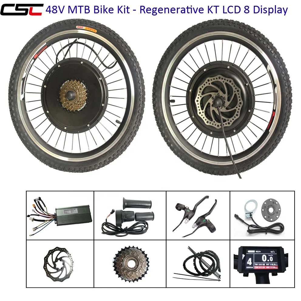 

ebike Bicycle Conversion kit 48V 1000w lcd 8 Front/ Rear Wheel Hub Motor Wheel Brushless Electric bike kit with optional battery, N/a