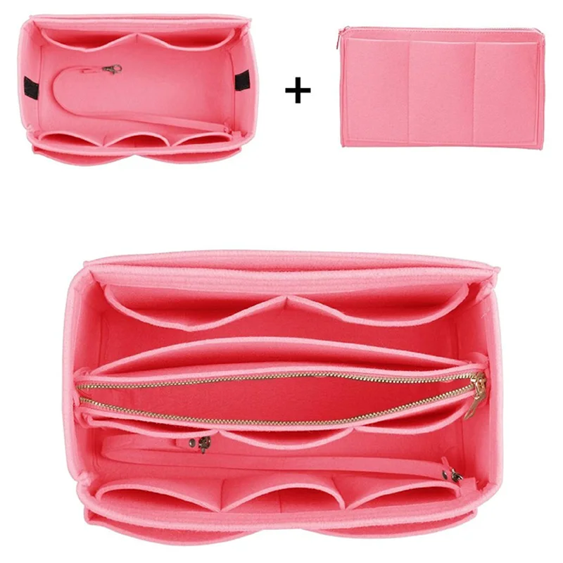 
Amazon Popular Insert Bag In Bag Organizer Felt Handbag Organizer 