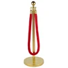 Gold Plated Queue Rope Barrier Stanchions Crowd Control Barrier for Sale