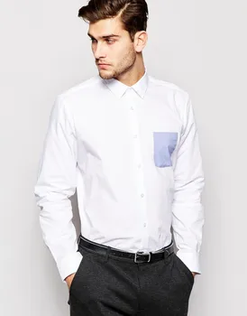 Mens Formal White Shirt With Contrast Pocket Mens Clothing - Buy Mens ...
