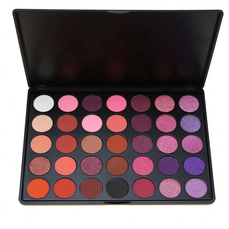 Wholesale halal custom logo makeup 35 color private label eyeshadow palette