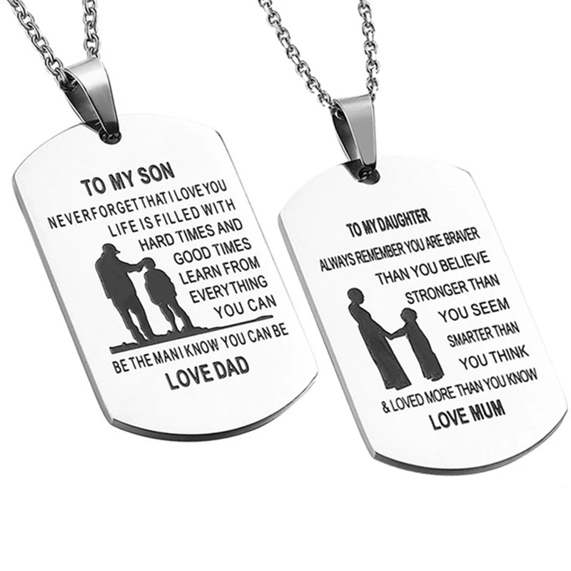 Colliers En Acier Inoxydable Avec Pendentif Grave Bijoux Logo Personnalise Avec Nom De L Amour De Papa Maman Idtag Buy Collier De Citation Collier De Citation Personnalise Collier De Citation Grave Product On Alibaba Com