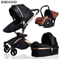 

Aulon Baby Stroller 3 in 1 Travel System Pram Pushchair With Carrycot China Factory price baby carriage