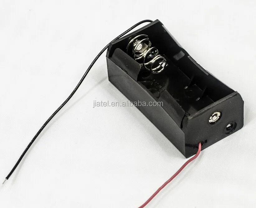 D Battery holder with wire leads
