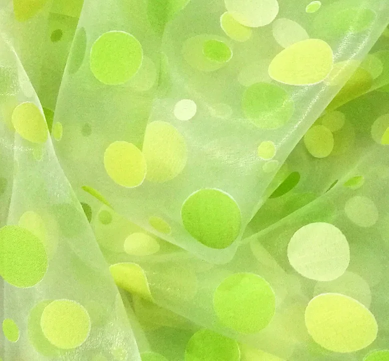 
Soft fashion print wedding dress organza fabric 