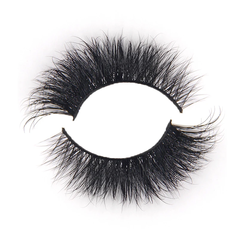 

Easyzlm 3D Mink Strip Eyelash Handmade Cotton False Lashes with Private Label Eyelash Box, Natural black