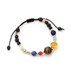 latest fashion jewelry gift lava stone bracelet wholesale manufacturer braided planet bracelet