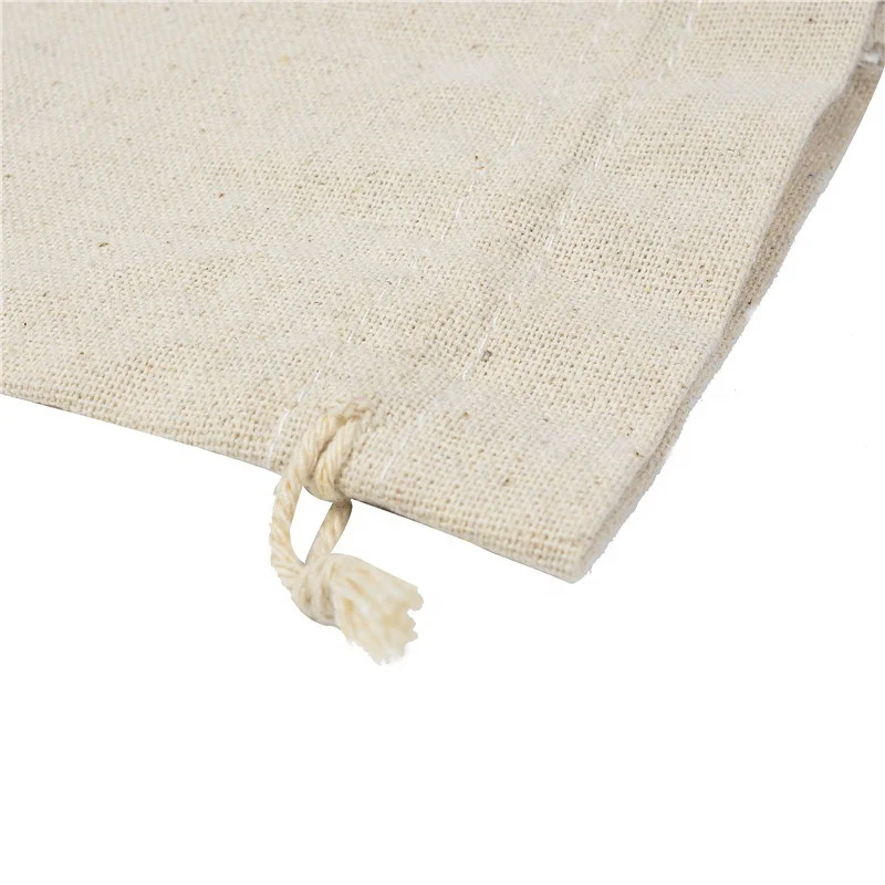 
cotton muslin bags for packaging, natural cotton bags, recyclable cotton bag for storage coffee beads, nuts 