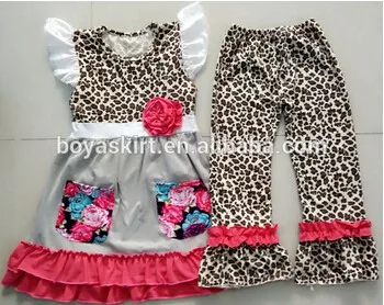leopard print baby clothes set