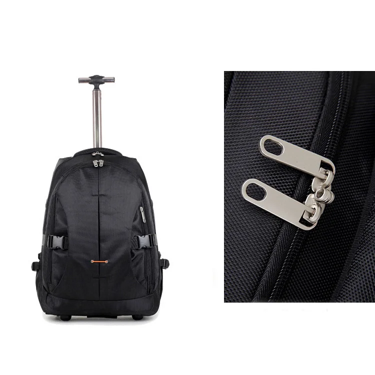 Waterproof Laptop Trolley Backpack High School Student Trolley Bag