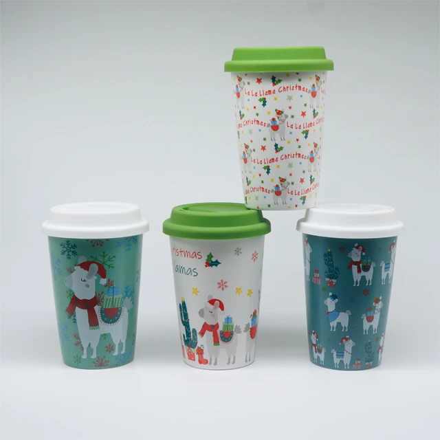 

RSLEE hot sale Green Alpaca mug without lid ceramic mug