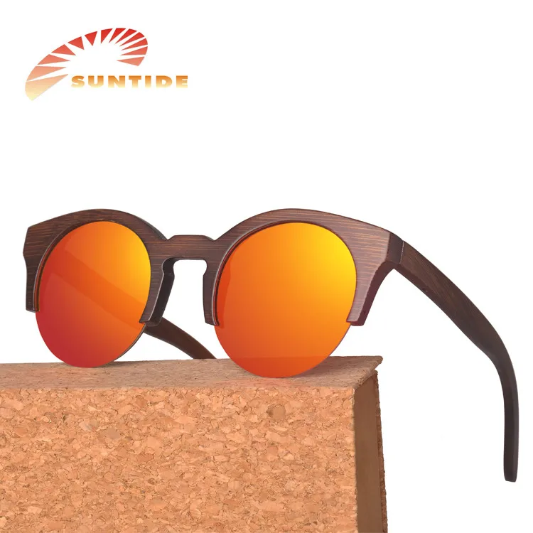 

China made wholesale bamboo sunglasses polarized with box