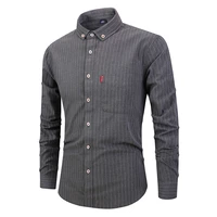 

2019 men spring long sleeve slim fit camisa vestir hombre shirts