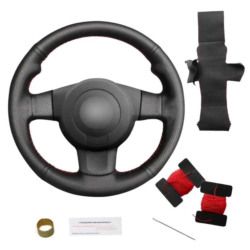 

Hand Sewing Artificial Leather Steering Wheel Cover for Seat Leon (1P) FR Cupra Ibiza (6L) 2006 2007