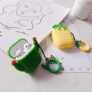 3D Kawaii Cactus or Pineapple Silicone Case AirPods 2