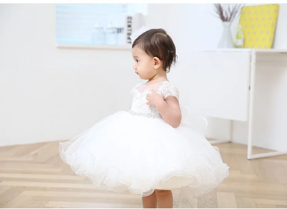 white dress for 1 year old baby girl