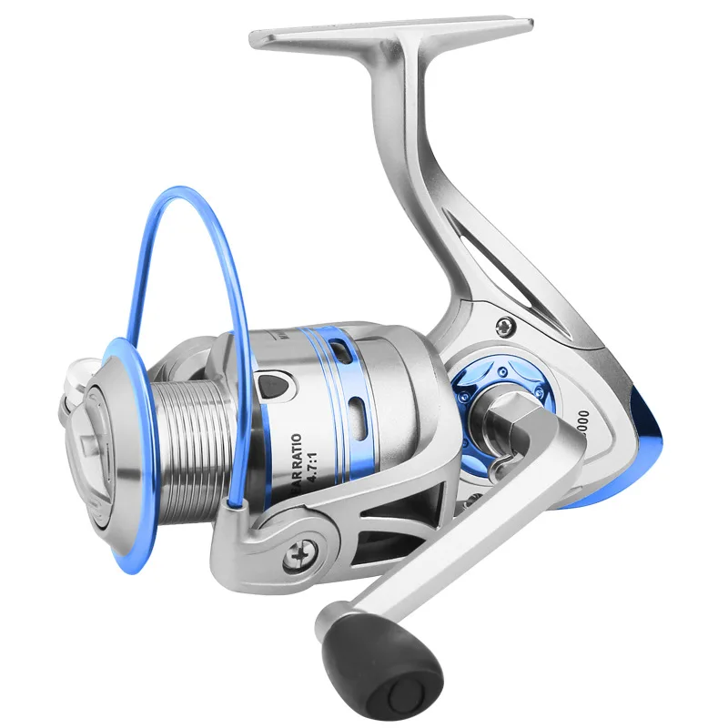 

12BB  Fishing Rod Reel Factory Wholesale Saltwater Spinning Reel Top Quality Reel Fishing, Silver blue