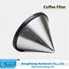 Etching process reusable metal cone coffee strainer stainless steel coffee filter wire mesh