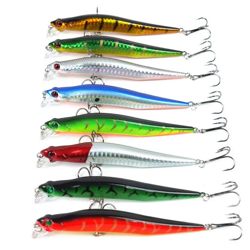 

Minnow Fishing Lure 12cm 10g fishing tackle 8Pcs/Pack 3D Artificial Bait Hard Floating big fishing Lures leurre peche, N/a