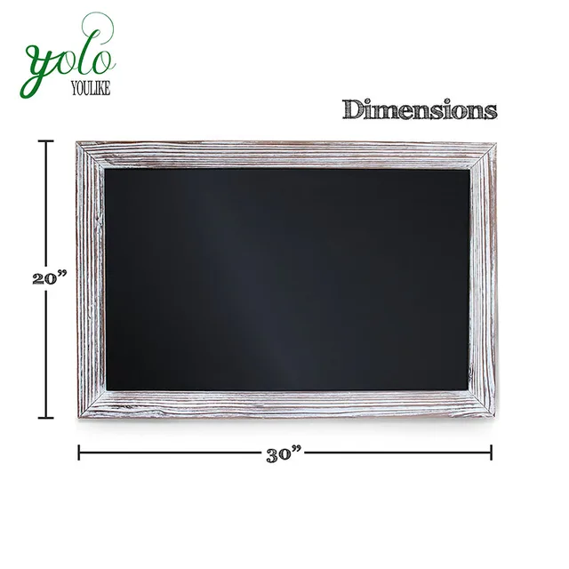 Rustic Whitewashed Magnetic Wall Chalkboard For Kitchen Decor