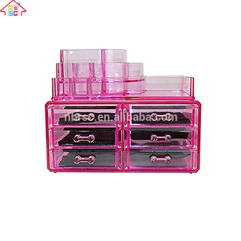 Wholesale Acrylic Makeup Organizer With Drawers Clear Cosmetic