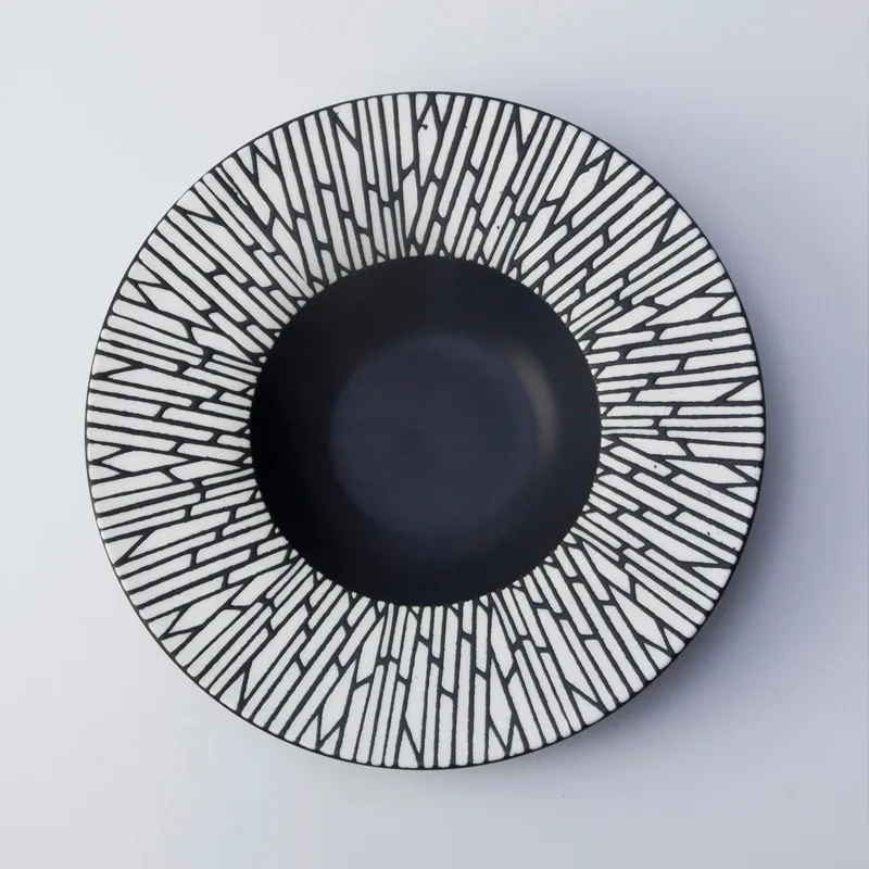 product-Two Eight-modern black ceramic plates dinnerware crockery-img-3