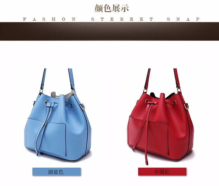 2018 Taobao Vegan Leather Women Bucket Handbag Drawstring Bag - Buy ...