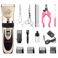 

USB Rechargeable Electric Dog Cat Pet Hair Trimmer Cutter Remover Grooming Clippers Shaver Kit Set with Comb and 4 Extra Tools