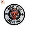 Make complicated details design customize embroidered patches iron on woven patch for motorcycle jacket