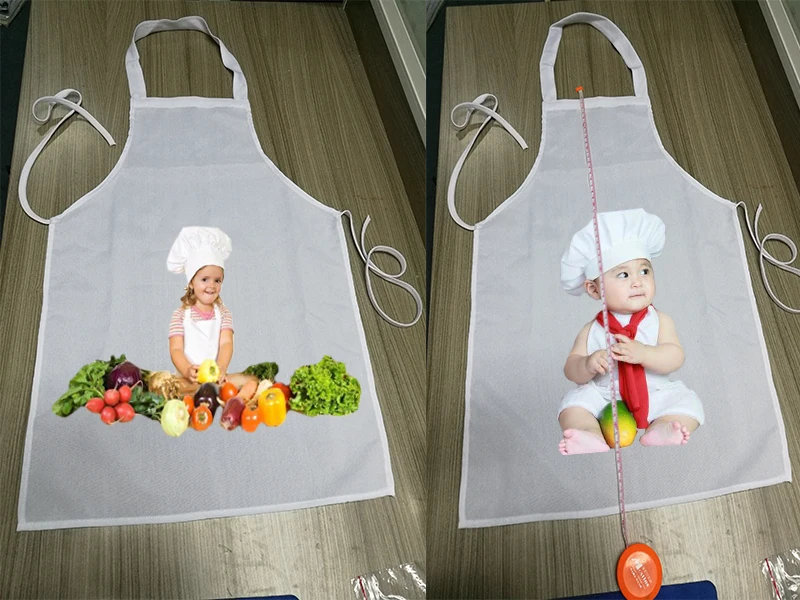 Kids Sublimation Blank Polyester Kitchen Apron For Sublimation Ink