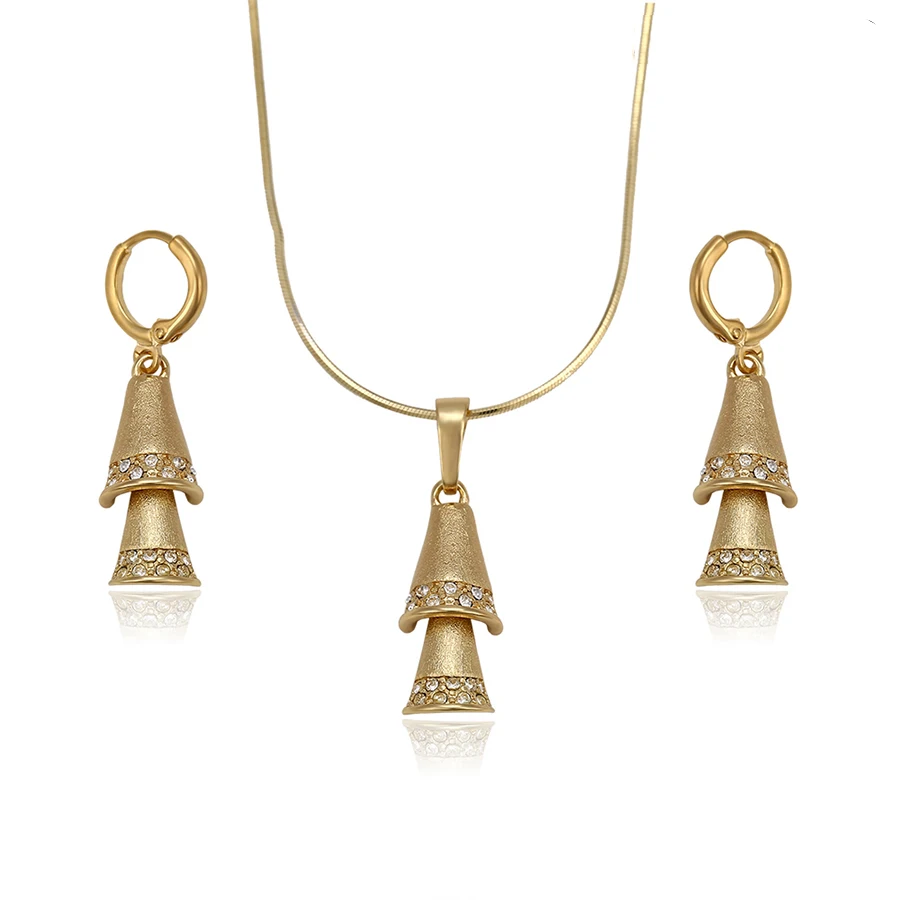

60553-xuping 14k gold jewelry wholesale small bell shape jewelry set, women artificial jewellery, N/a
