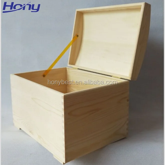 Flat Pack Unfinished Plywood Packaging Box Gift With Lid For Keepsake