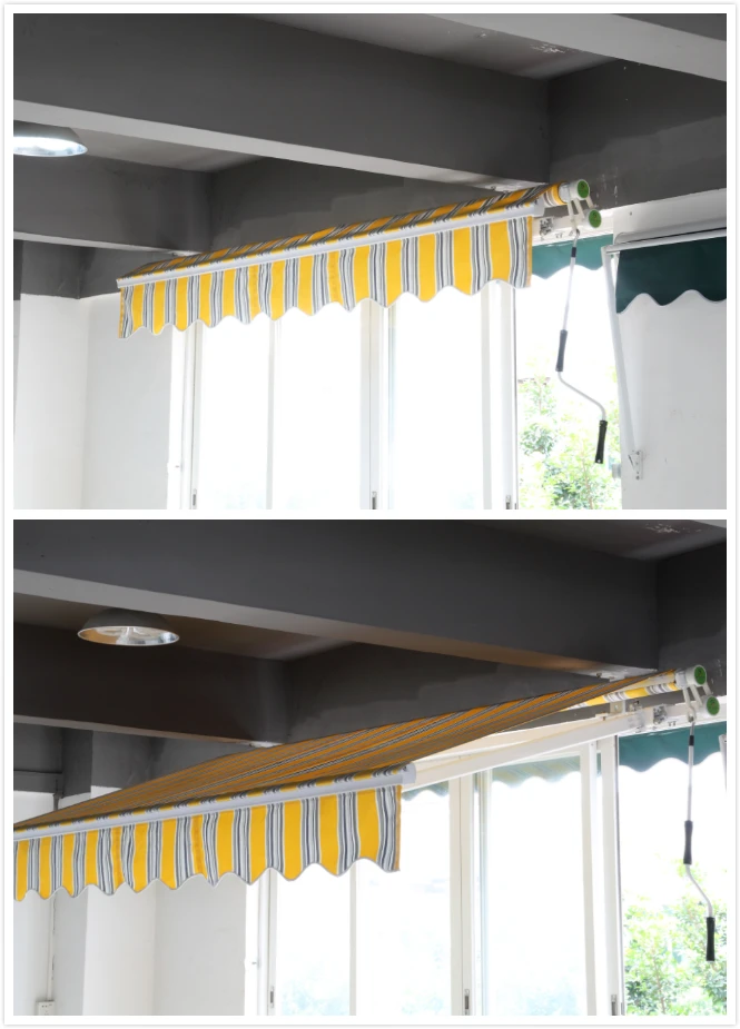 3x2.5m Wall Bracket Reinforce Aluminum Retractable Garden Awning