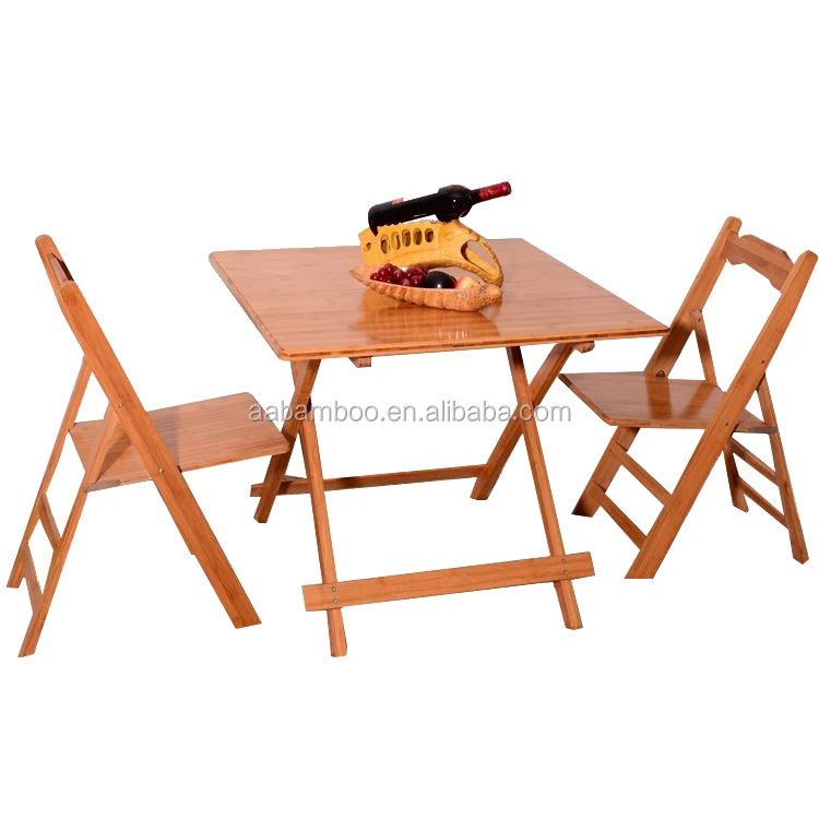Fashionable Durable Natural Bamboo Folding Dining Table