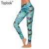 Toplook Chinese Element Digital Printing Best Selling Lady Sports Trousers Shaping Tights Woman Leggings Yoga Pants N62