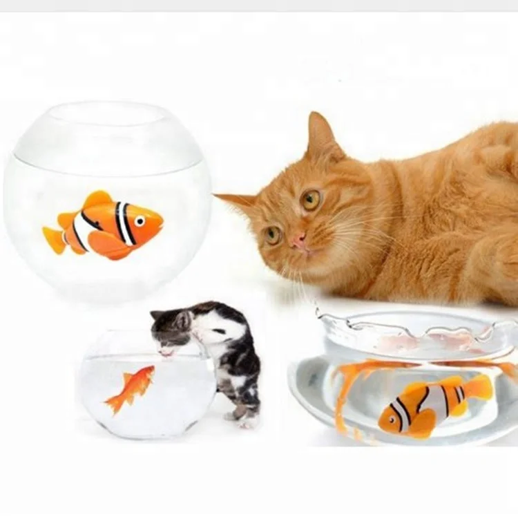 

Wholesale cats electronic fish toys led plastic toy fish battery-powered waterproof cat robot fish toy, Mix colors