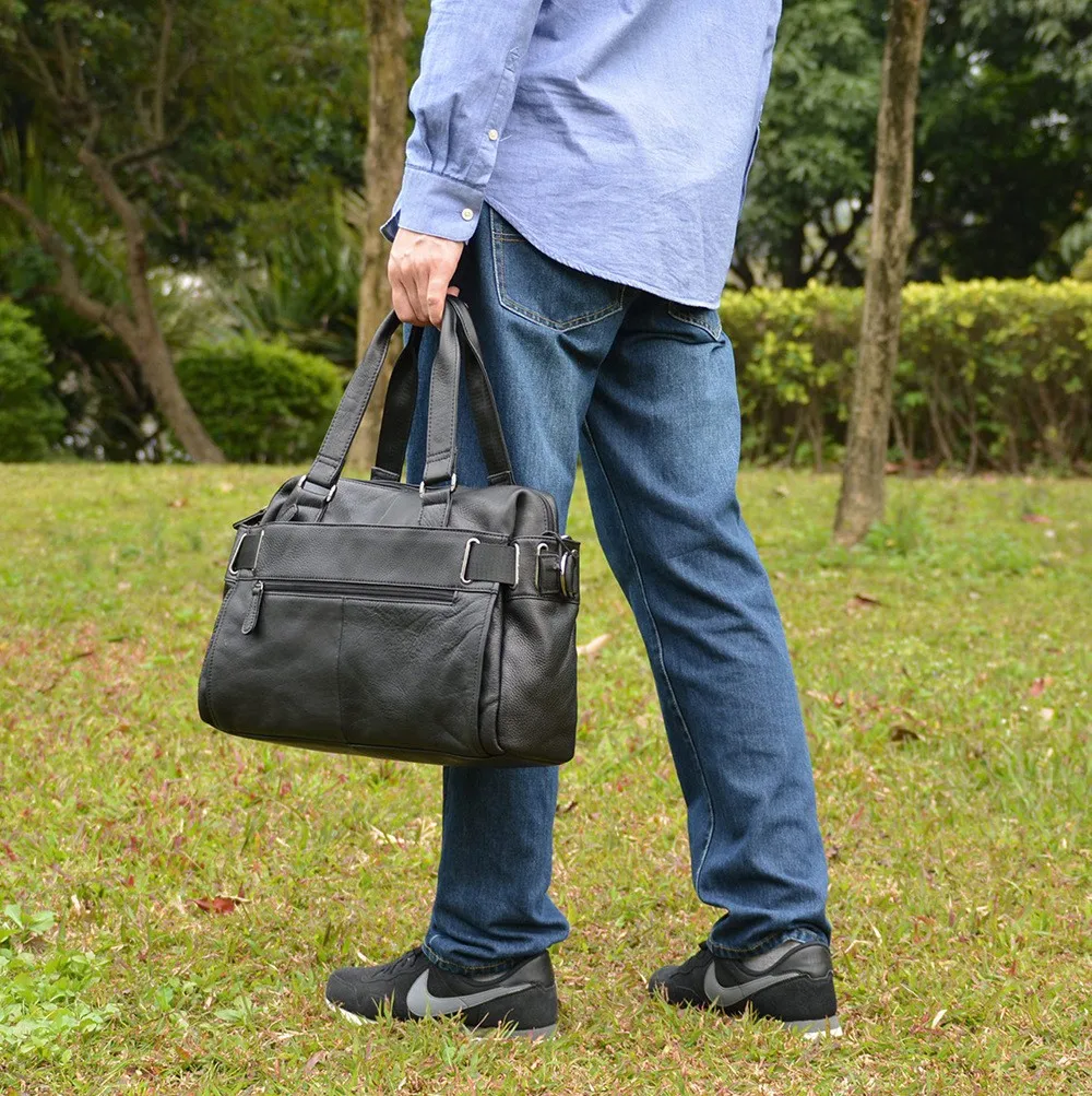 Men's Fashion Travel Bag Real Leather Business Storage Handbag - Buy ...