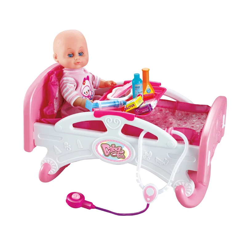 plastic doll bed