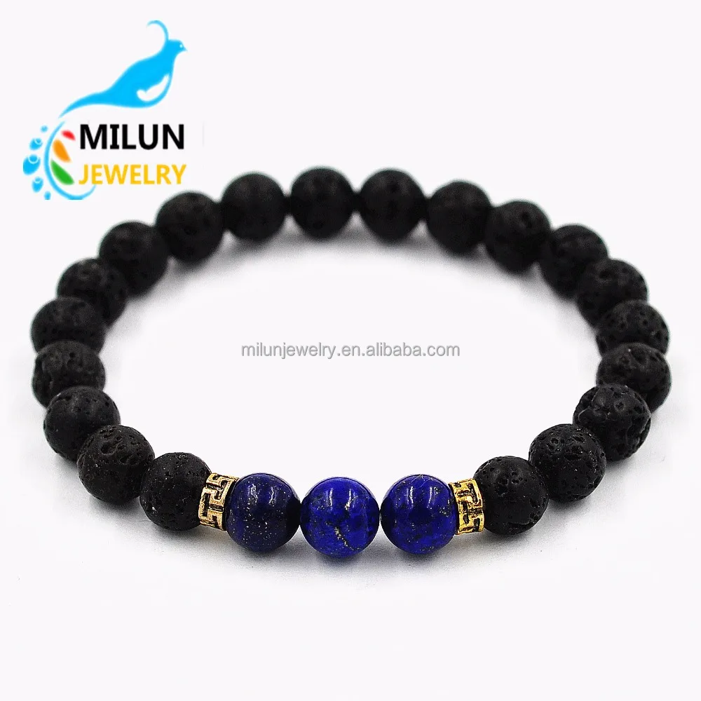 

Wholesale lava beads charms stone bead bracelet men women, As picture shows