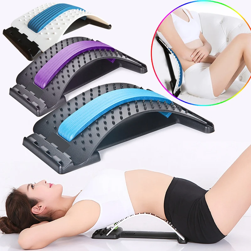 
Ajustable Back Massager Magic Stretch Equipment Fitness Massage Equipment Stretch Relax Lumbar Support Pain Relief Chiropractic 