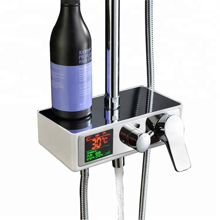 
Hot sale triple handle accessories thermostatic electric bathroom shower 